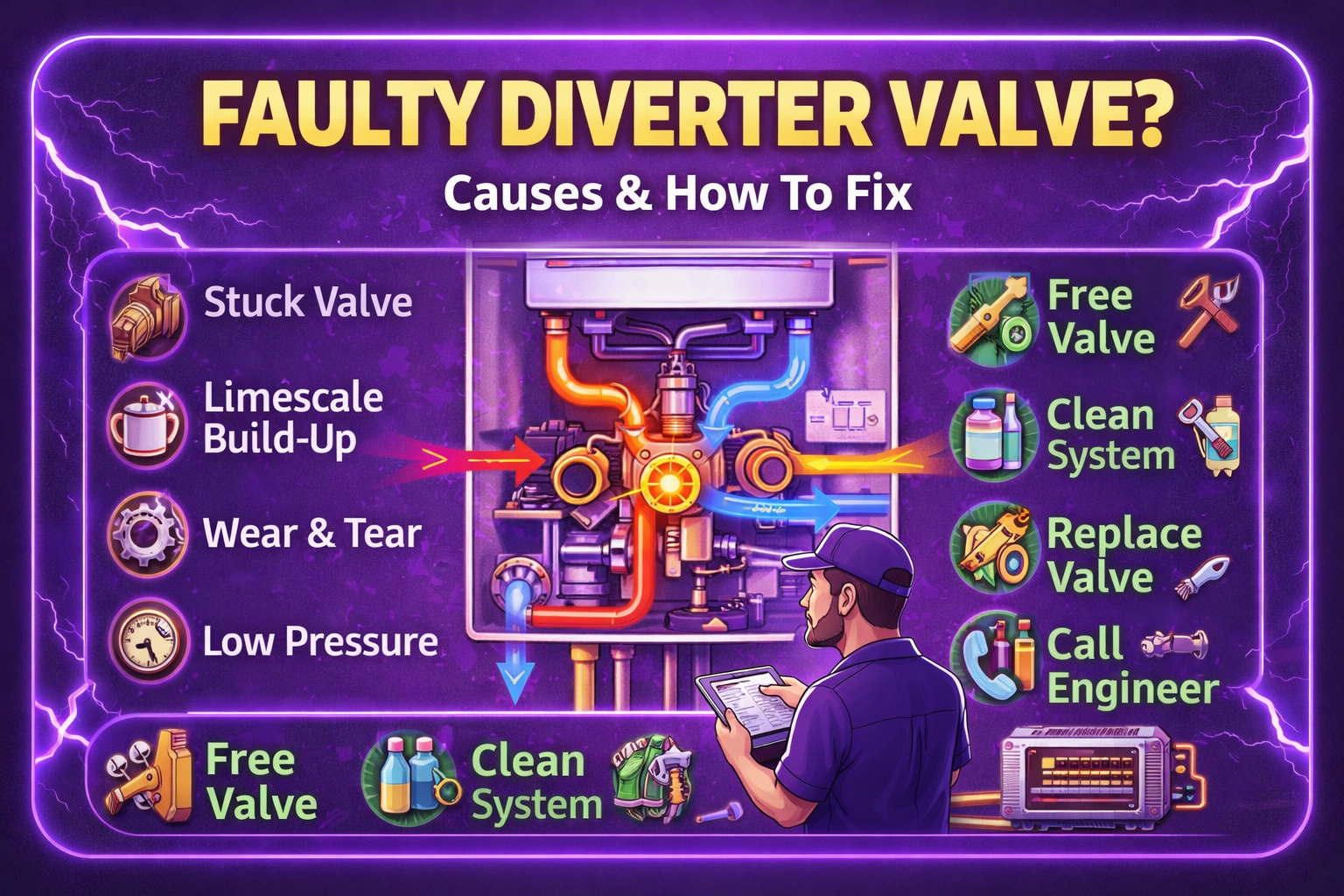 Faulty Boiler Diverter Valve: Causes, Signs & How to Fix It