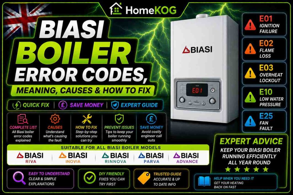 Biasi Boiler Error Codes, Meaning Causes & How To Fix