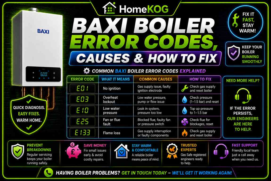 Baxi Boiler Error Codes, Causes & How To Fix