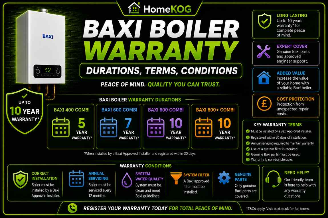 Baxi Boiler Warranty (Durations, Terms, Conditions)