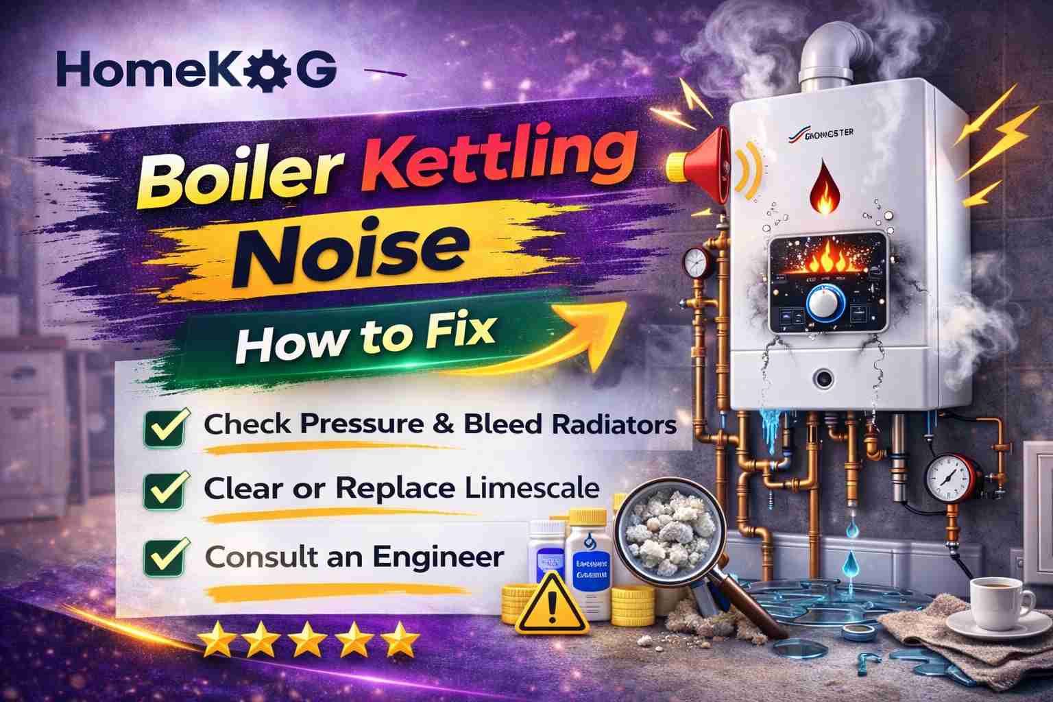 boiler kettling noise how to fix