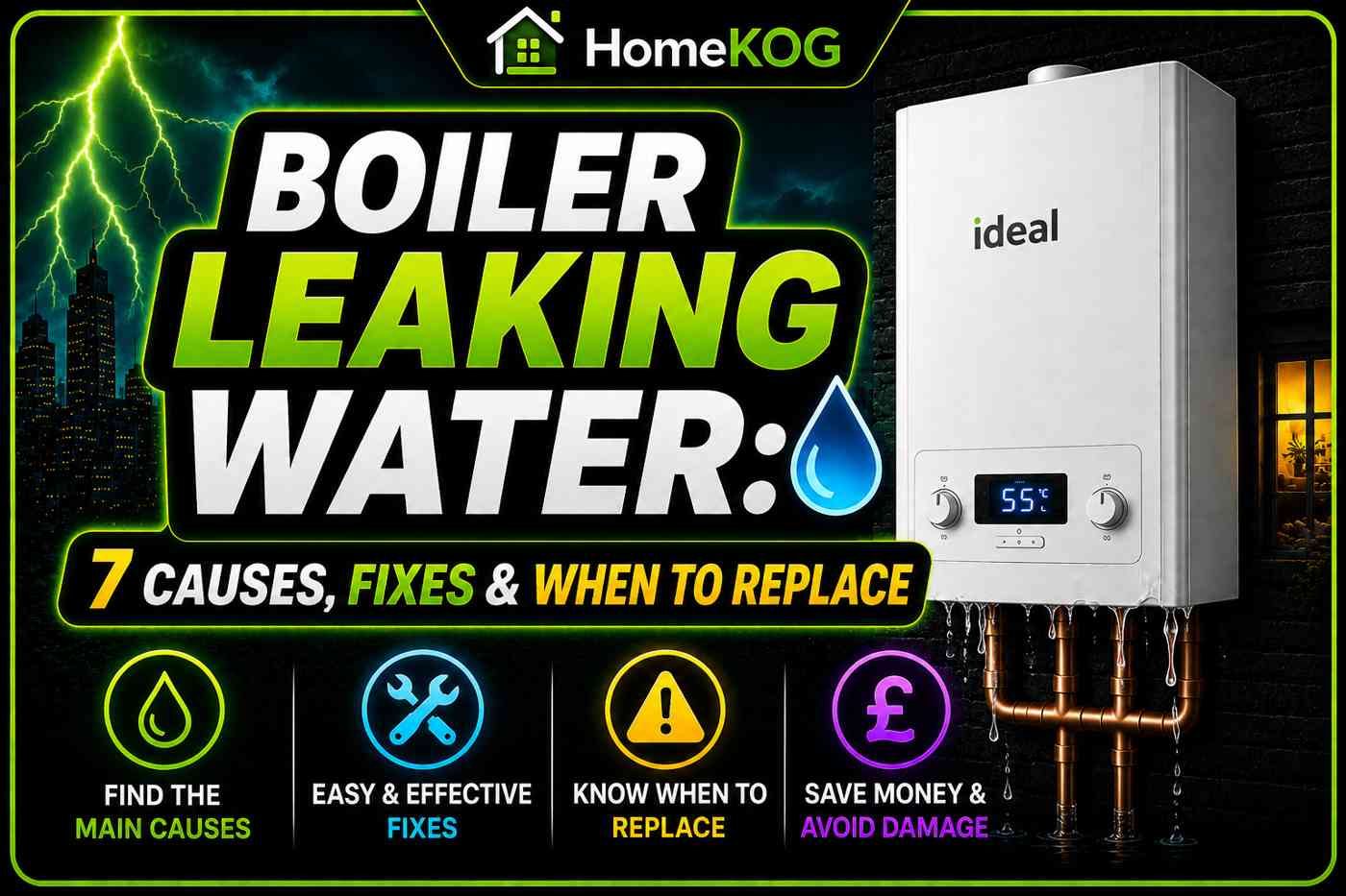 Boiler Leaking Water: 7 Causes, Fixes & When to Replace