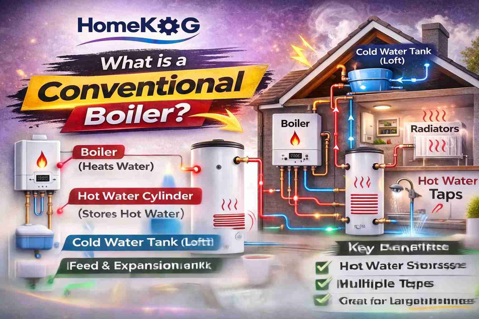 conventional boiler system explained
