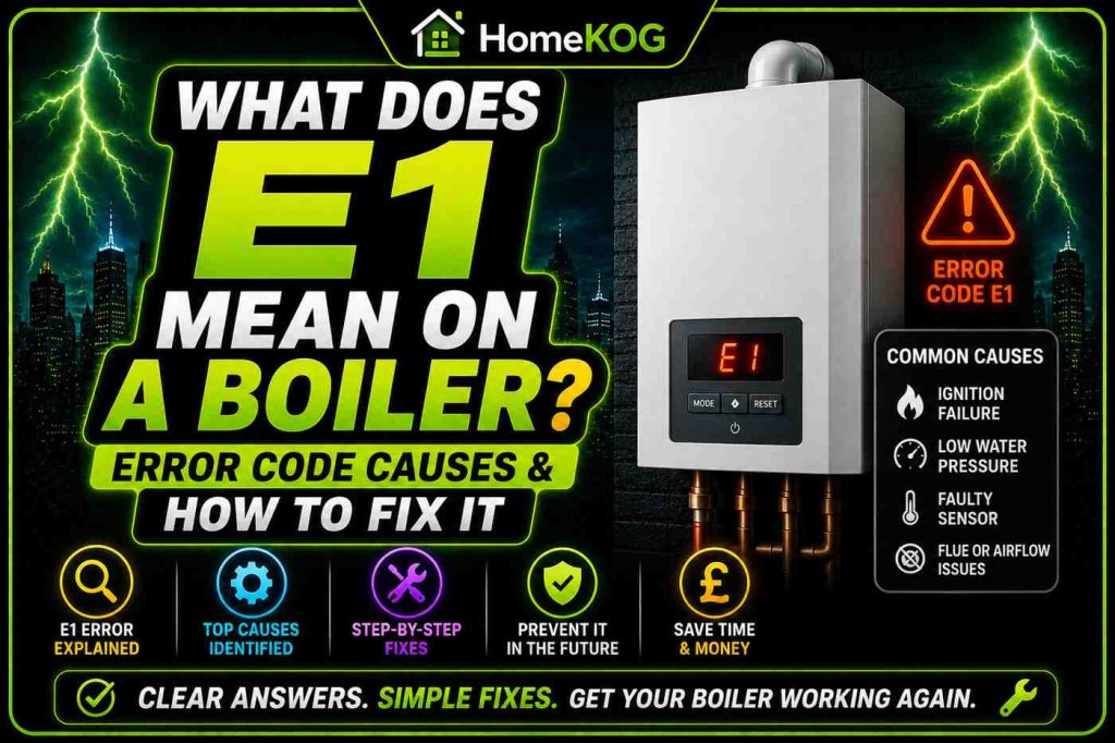 What Does E1 Mean on a Boiler? Error Code Causes & How To Fix It