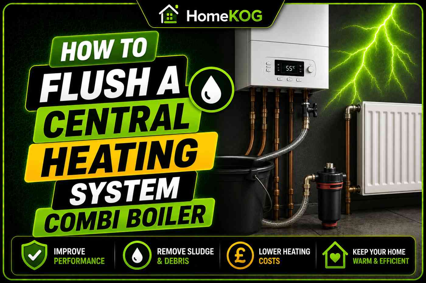 How to Flush A Central Heating System Combi Boiler