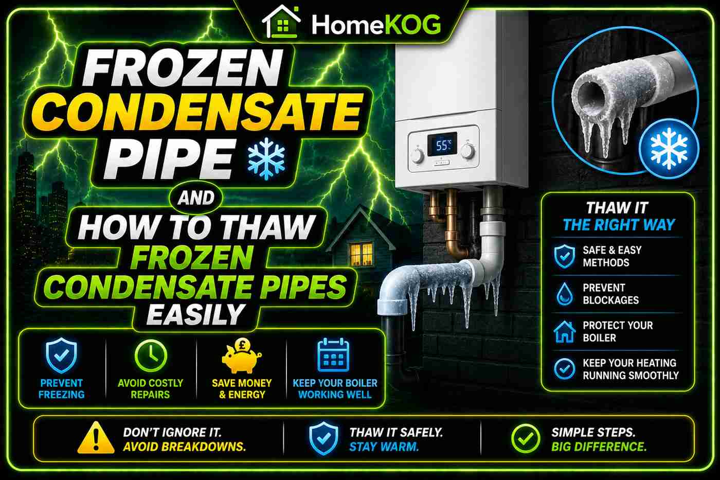 Frozen Condensate Pipe and How To Thaw Frozen Condensate Pipes Easily