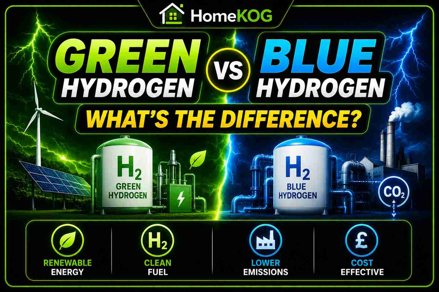 Green hydrogen vs blue hydrogen: What's the difference?