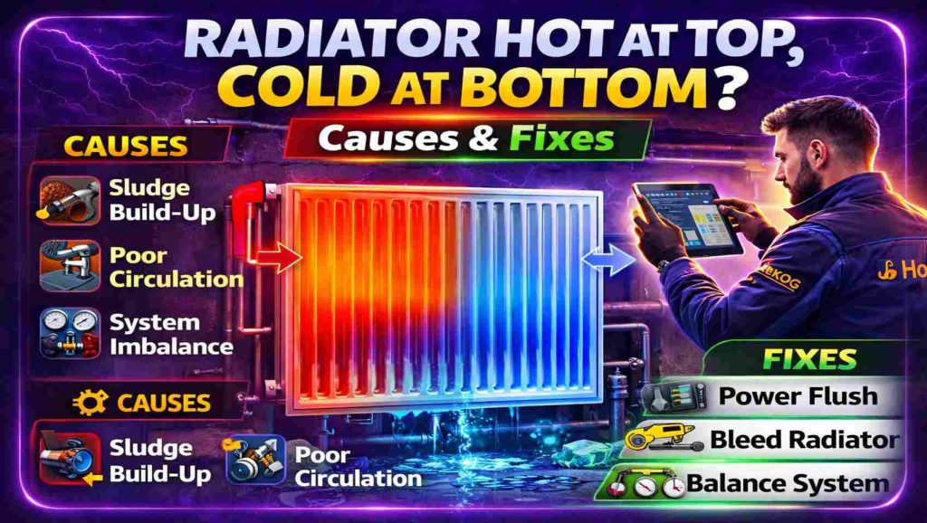 Radiator Hot at Top, Cold at Bottom: Causes and Fixes 2026