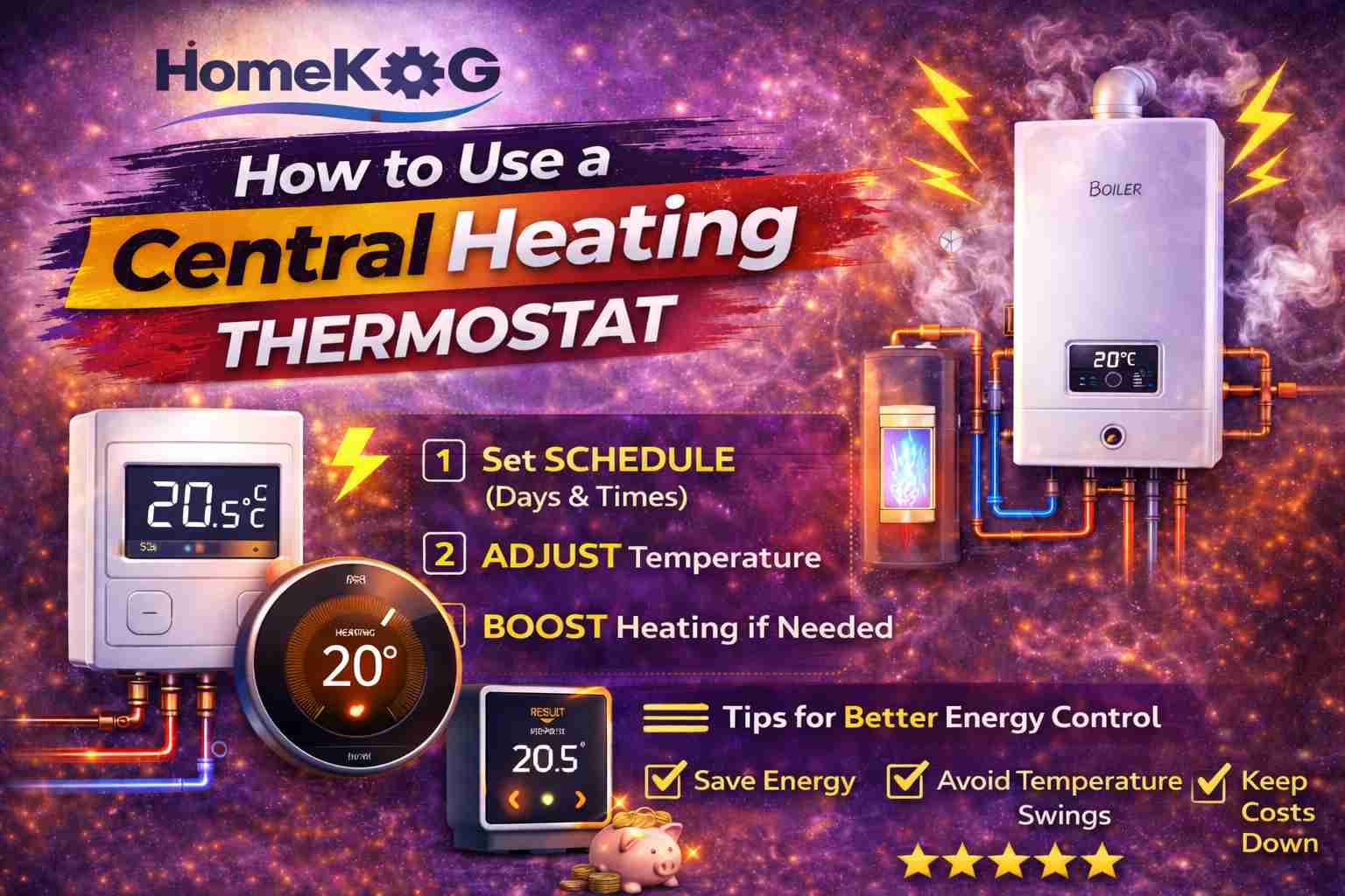 central heating thermostat how to use one