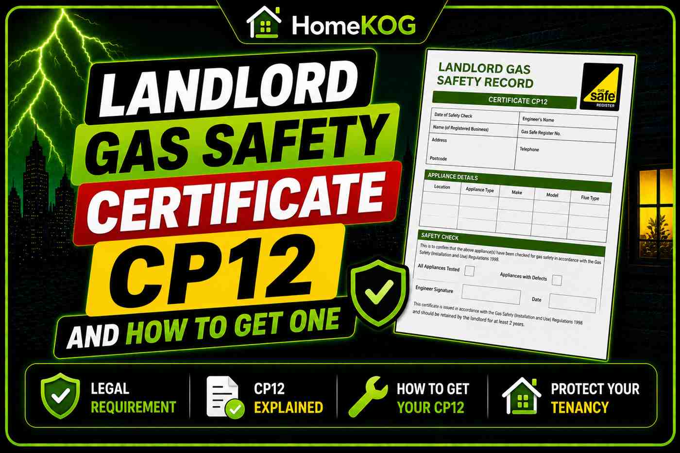 Landlord Gas Safety Certificate CP12 and How To Get One