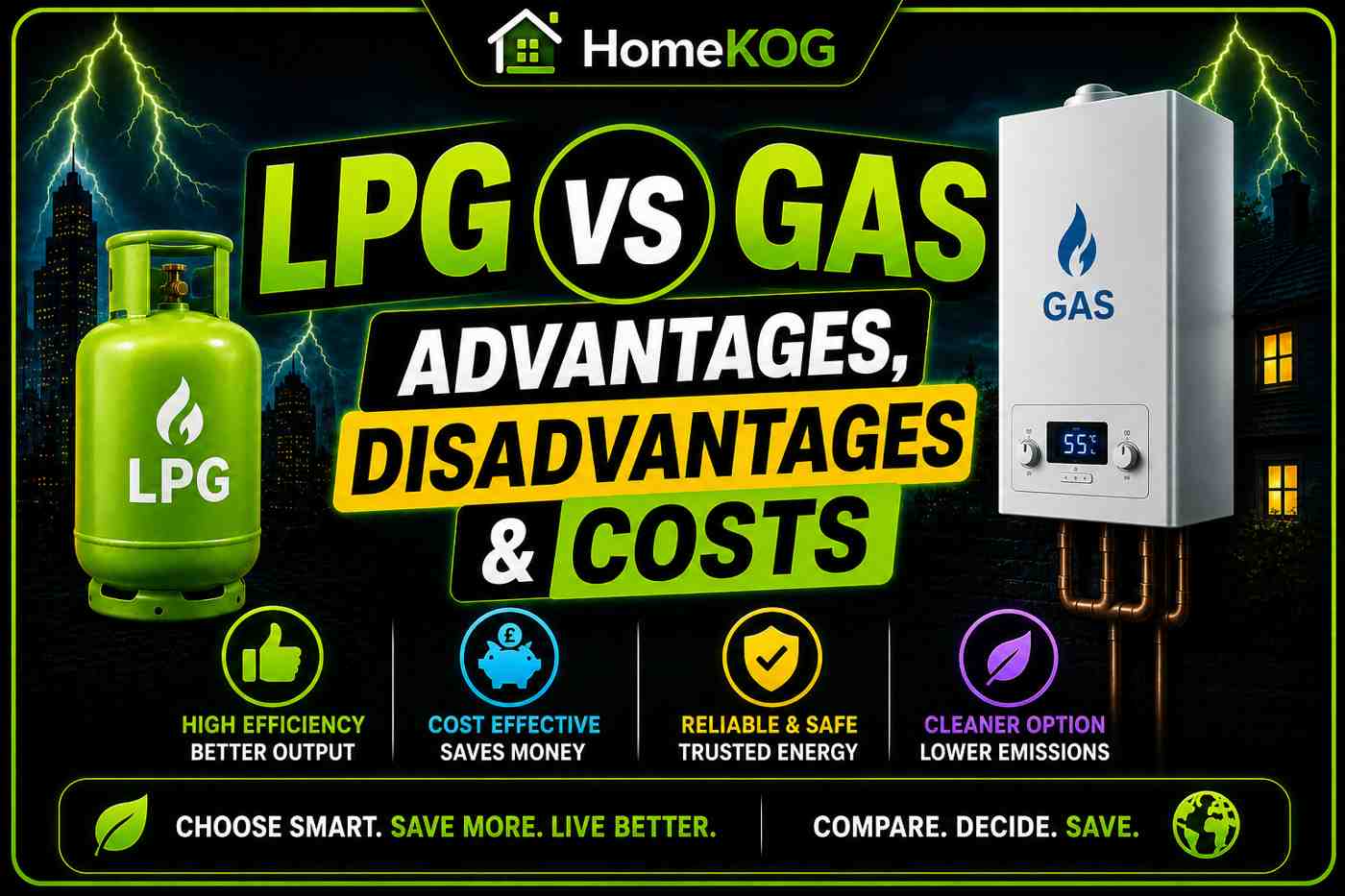 LPG Vs Gas - Advantages, Disadvantages & Costs