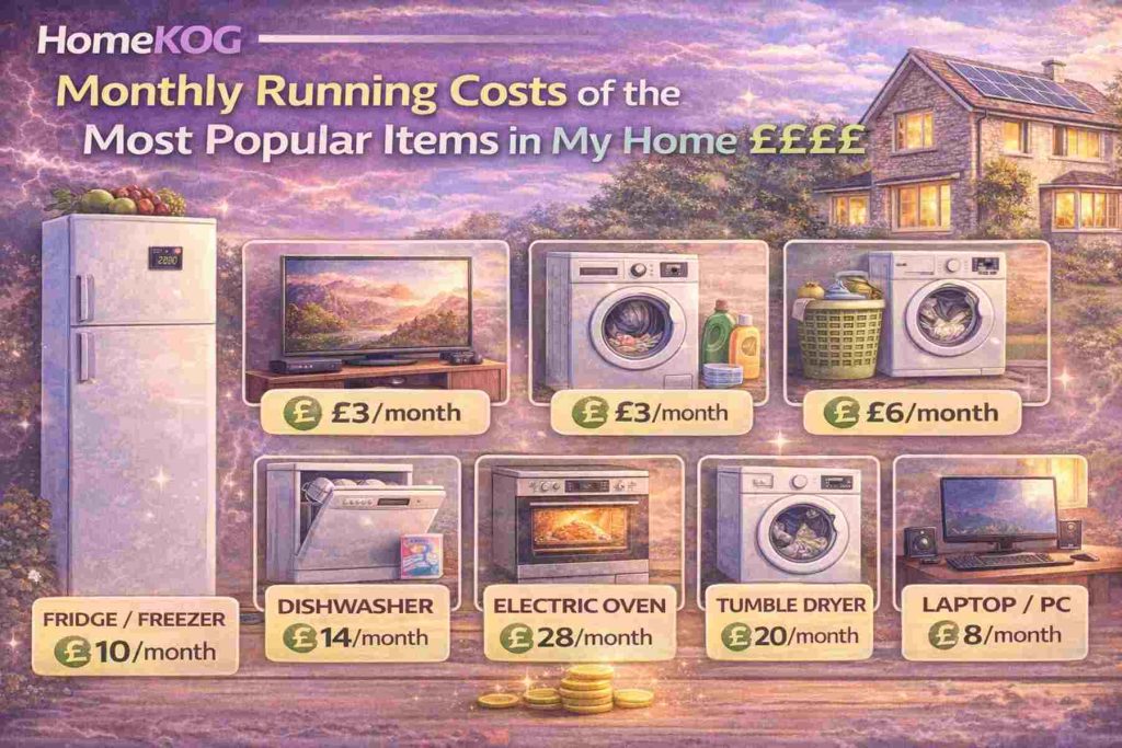 Monthly Running Costs of Popular Home Appliances 2026