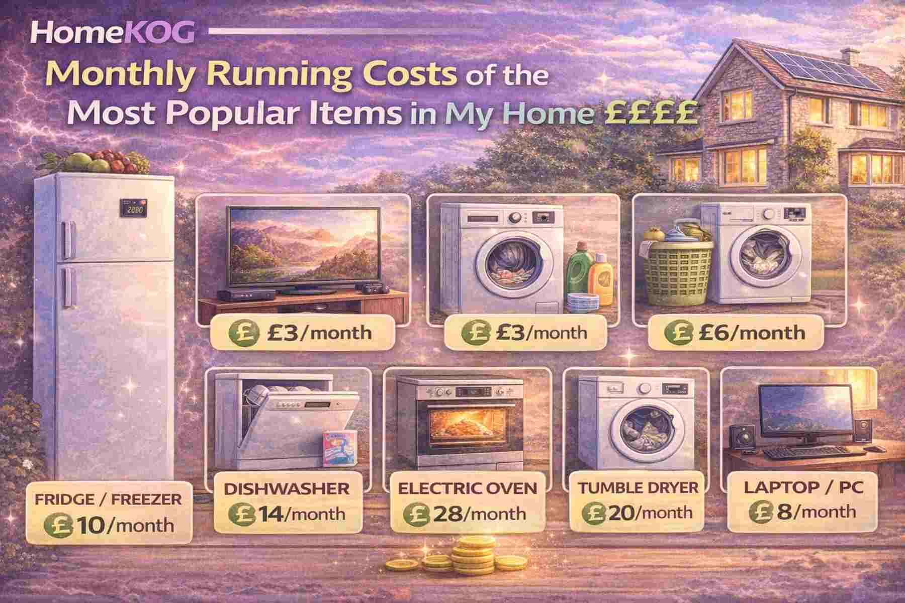 Monthly Running Costs of Popular Home Appliances 2026