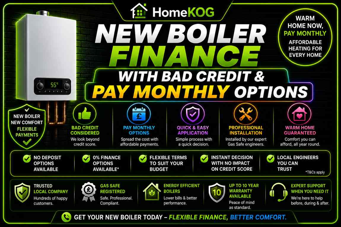 New Boiler Finance With Bad Credit & Pay Monthly Options