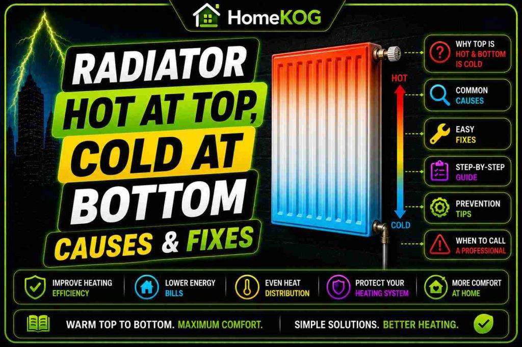Radiator Hot At Top, Cold At Bottom Causes & Fixes
