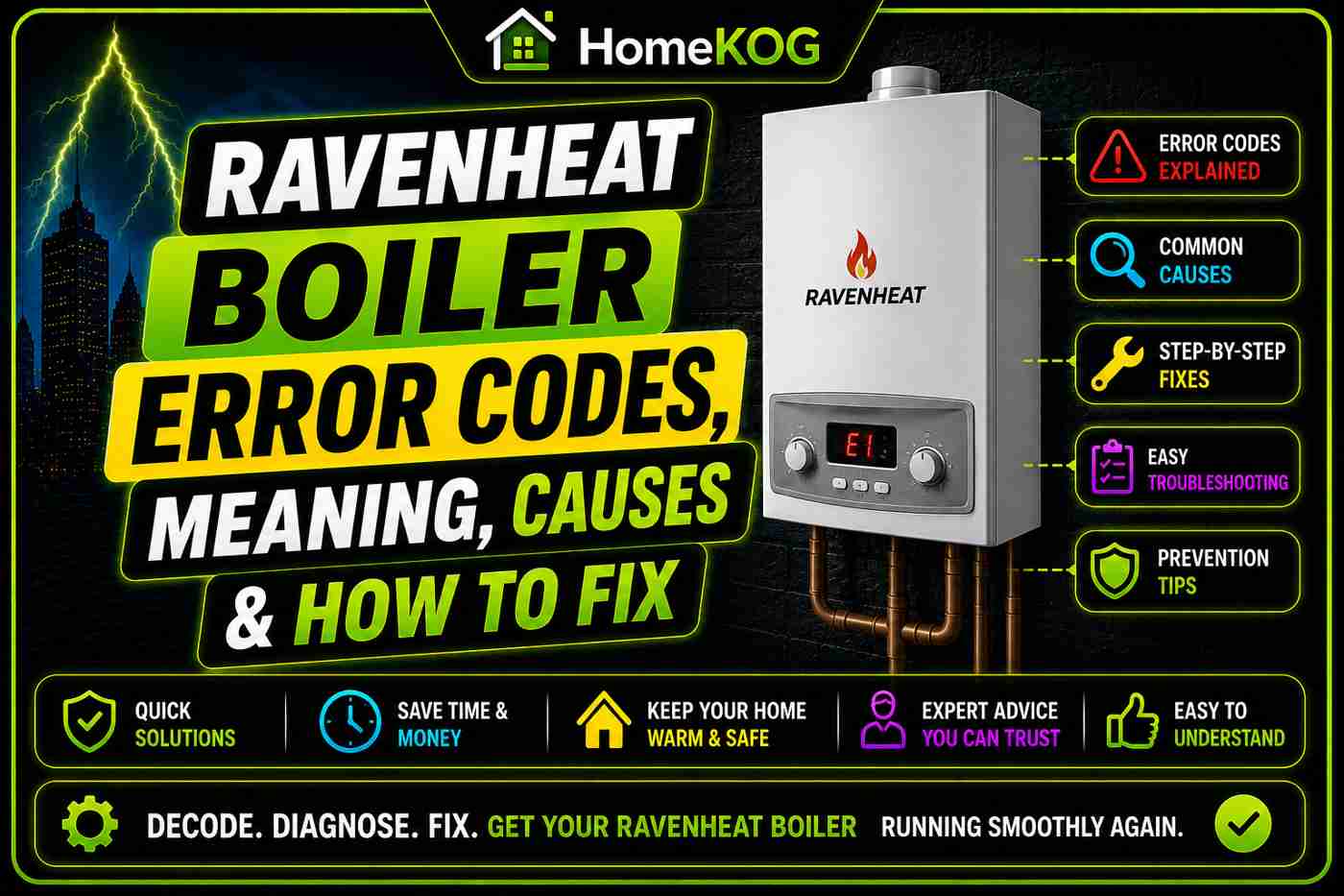Ravenheat Boiler Error Codes, Meaning, Causes & How To Fix