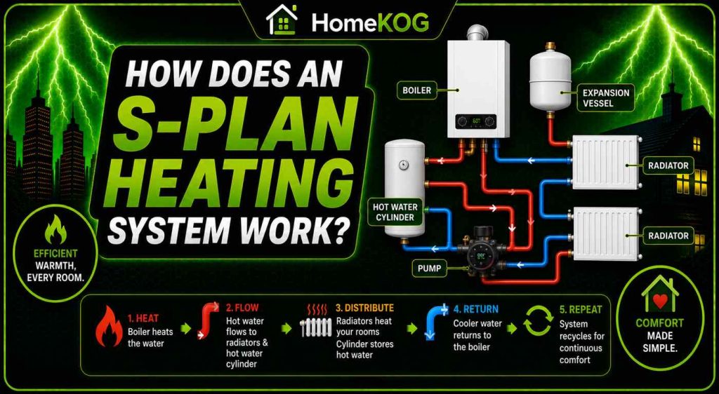 How does an S-Plan heating system work