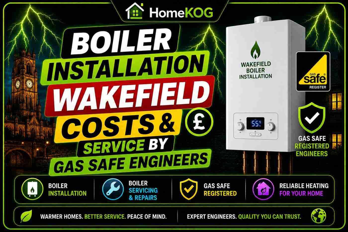 Boiler Installation Wakefield Costs & Service by Gas Safe Engineers