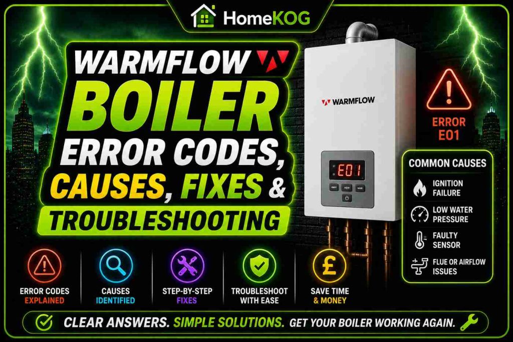 Warmflow Boiler Error Codes, Causes, Fixes & Troubleshooting