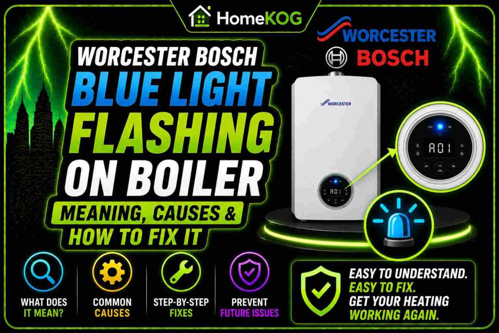 Worcester Bosch Blue Light Flashing on Boiler Meaning, Causes & How To Fix It