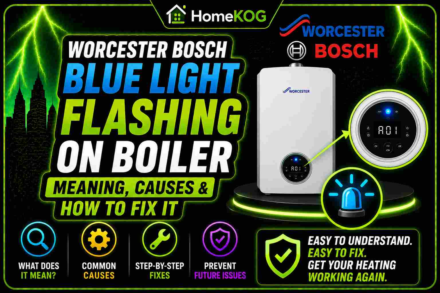 Worcester Bosch Blue Light Flashing on Boiler Meaning, Causes & How To Fix It