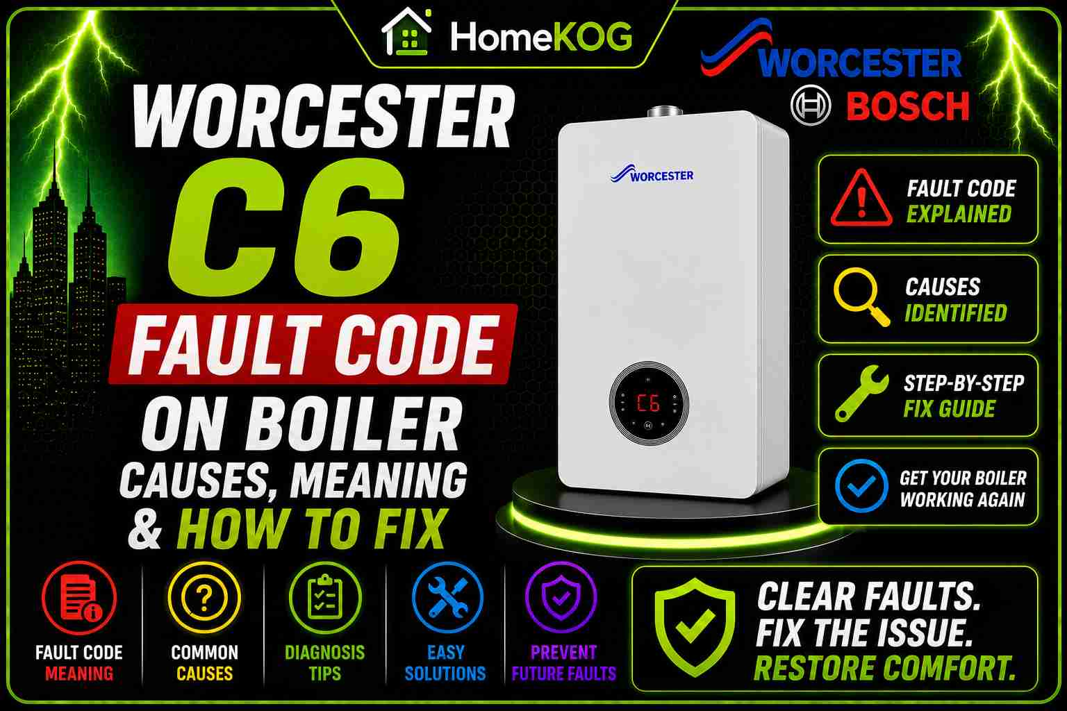 Worcester C6 Fault Code on Boiler Causes, Meaning & How to Fix